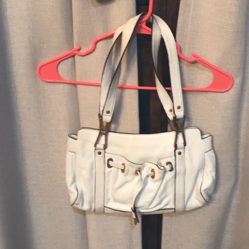 White and gold Calvin Klein shoulder bag